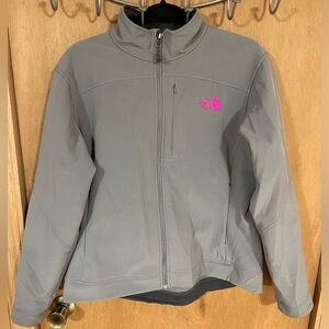 THE NORTH FACE- soft shell grey and pink jacket